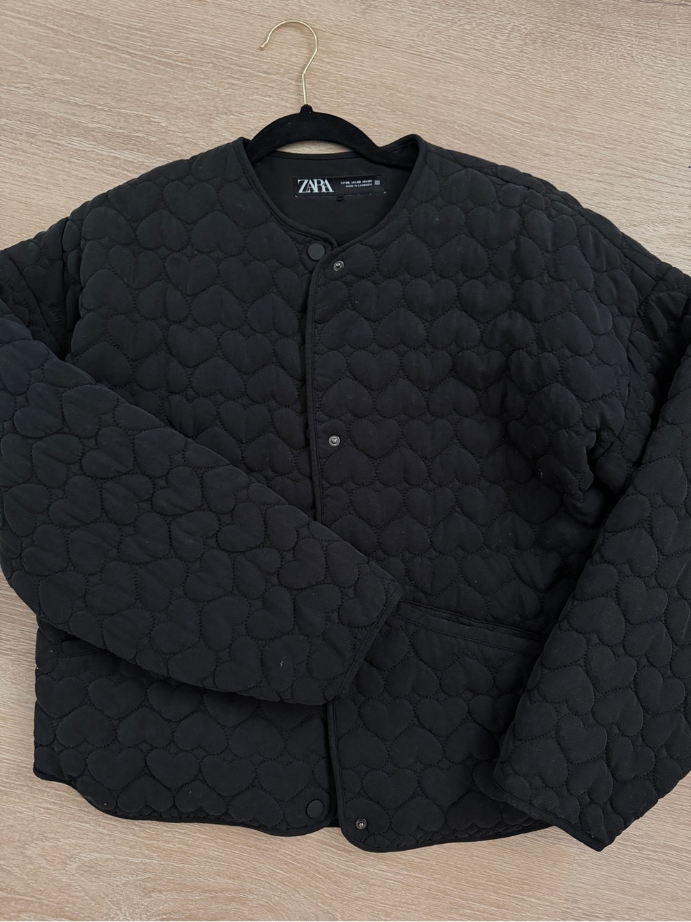 Zara Black Quilted Puffer Jacket